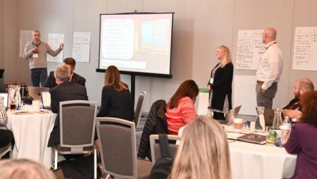 Photo of conference presentation